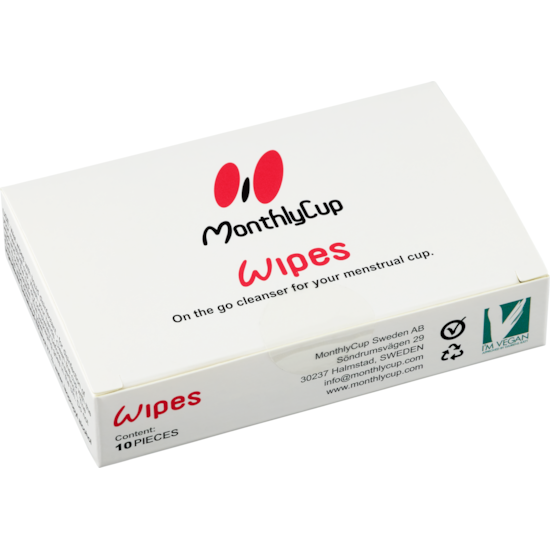 MonthlyCup Wipes 10-pack