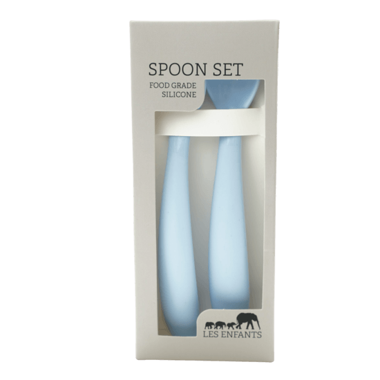 Les Enfants Silicone Spoon set Blue