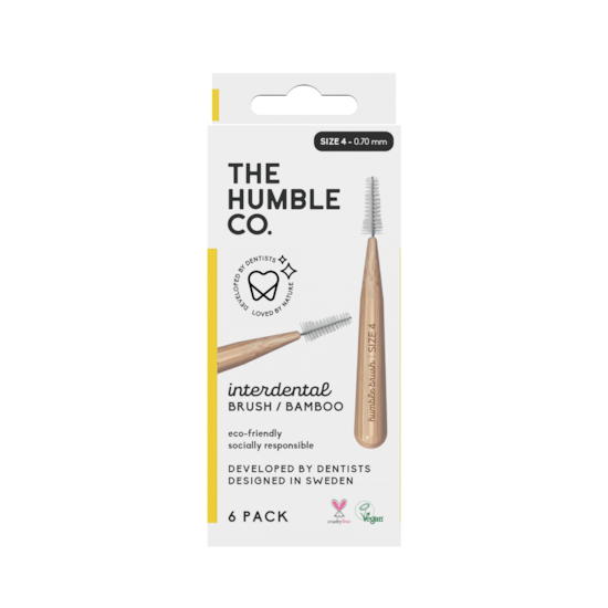 Humble Bambu Mellanrumsborste Gul 0,7 mm 6 st
