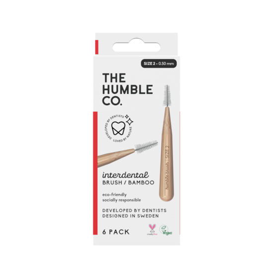 Humble Bambu Mellanrumsborste Röd 0,5 mm 6 st