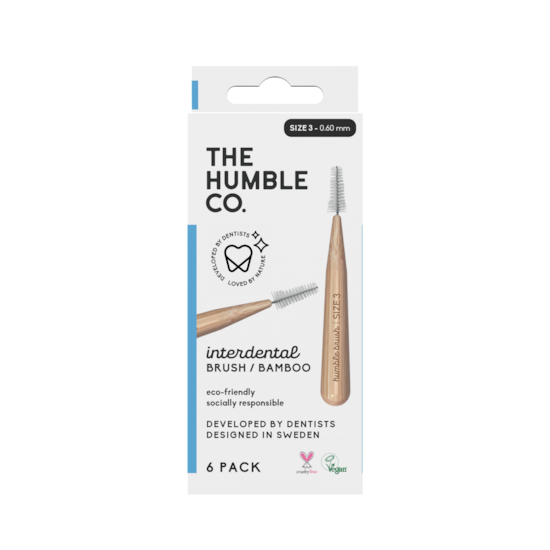 Humble Bambu Mellanrumsborste Blå 0,6 mm 6 st