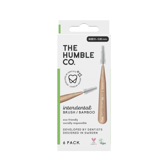Humble Bambu Mellanrumsborste Grön 0,8 mm 6 st