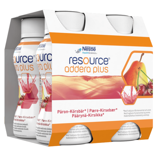 Resource Addera Plus Päron-Körsbär 4x200 ml