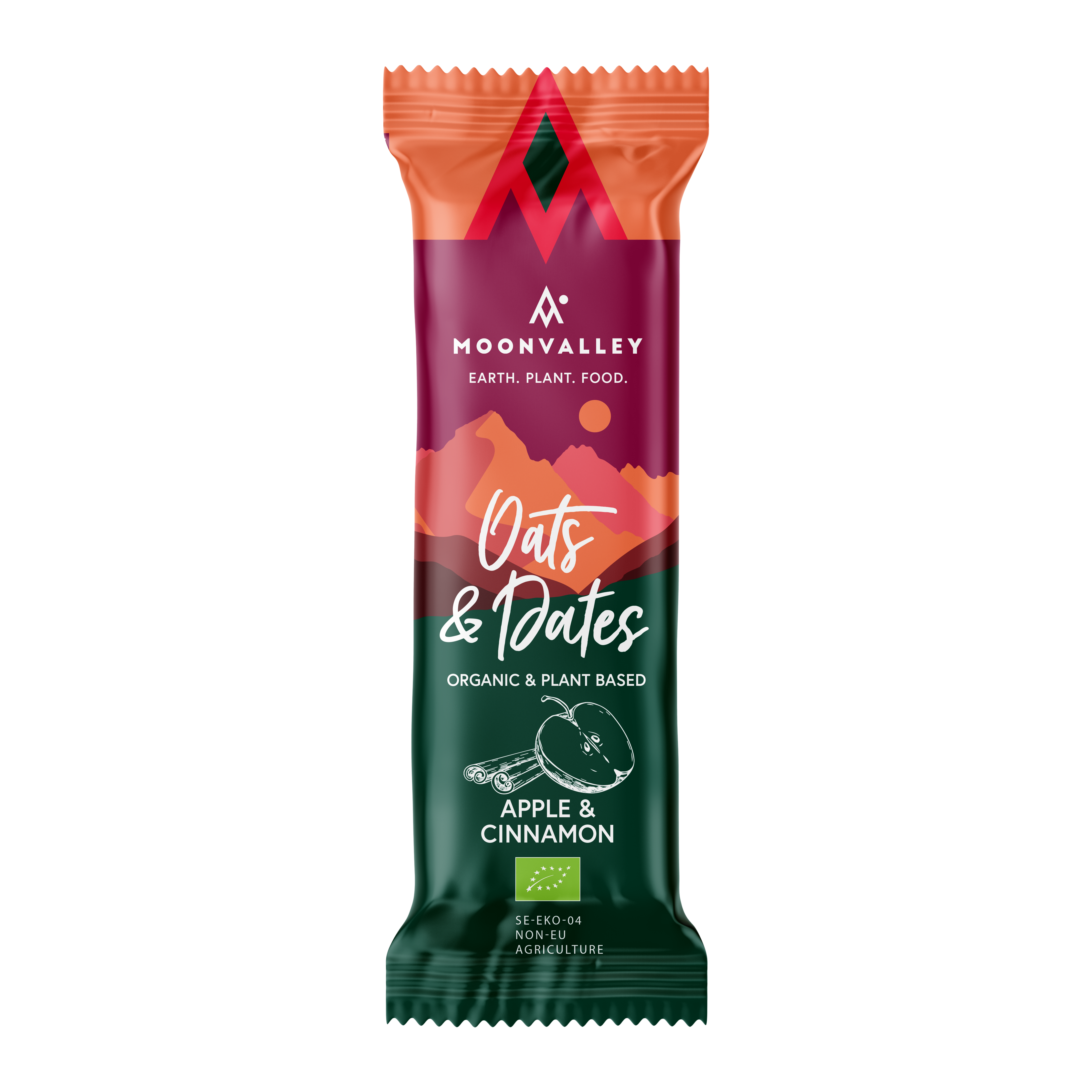 Moonvalley Ekologisk Energibar - Äpple & Kanel 50 g