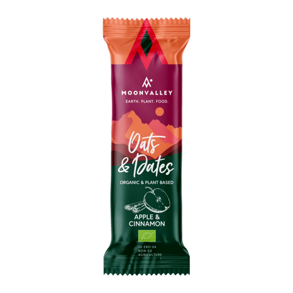 Moonvalley Ekologisk Energibar - Äpple & Kanel 50 g