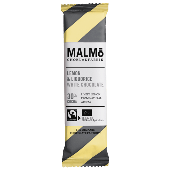 Malmö Chokladfabrik Citron & Lakrits 25 g
