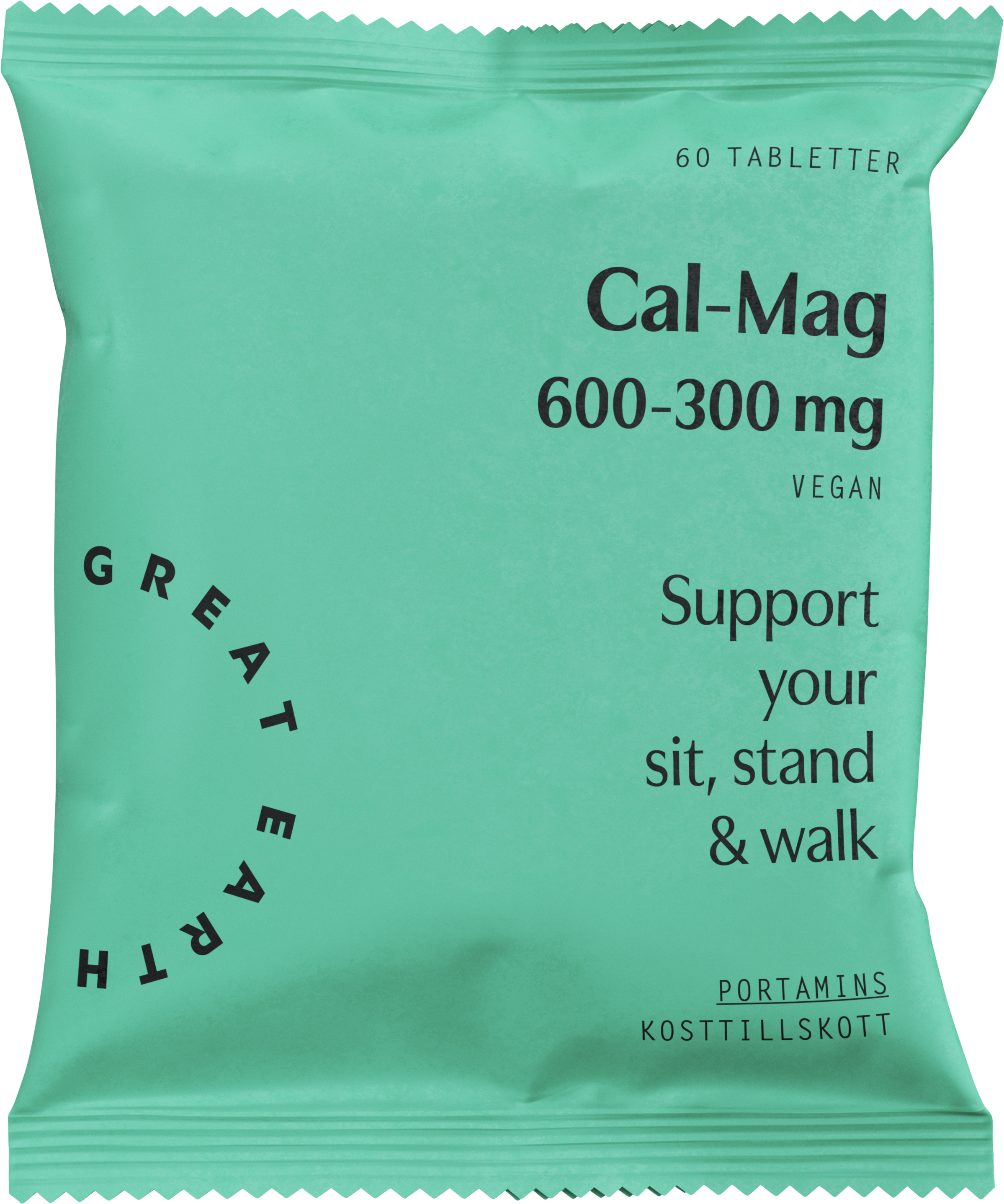 Great Earth Cal-Mag 600-300 mg Refill 60 tabletter