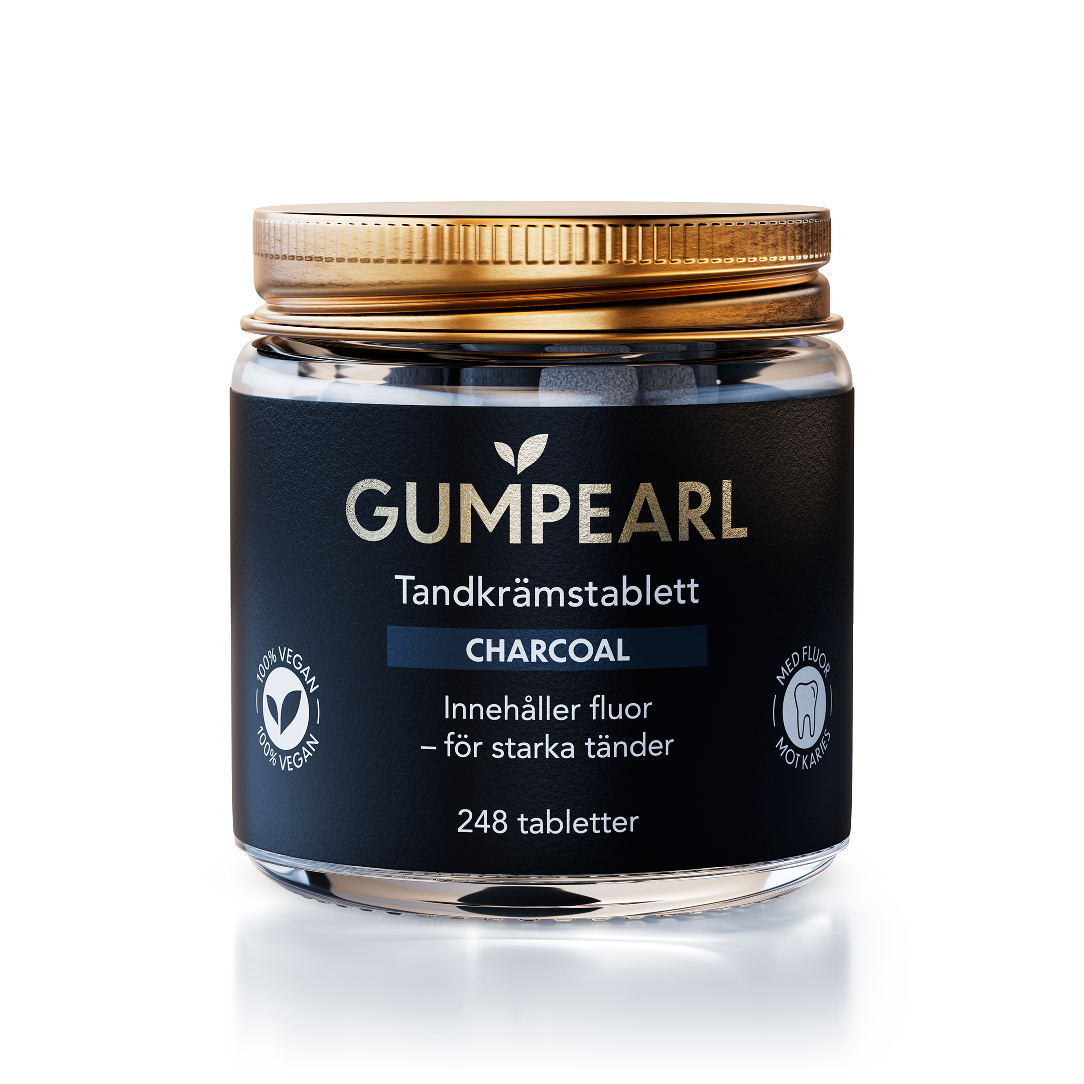 Gumpearl charcoal tandkrämstablett 248 st