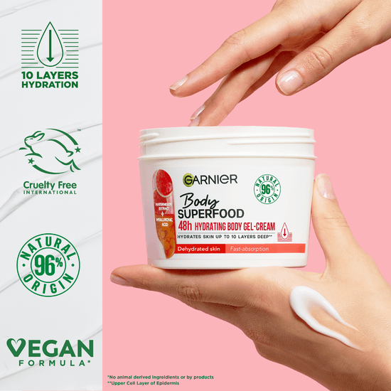 Garnier Body Superfood 80H Hydrating Gel Cream Dehydrated Skin 380 ml