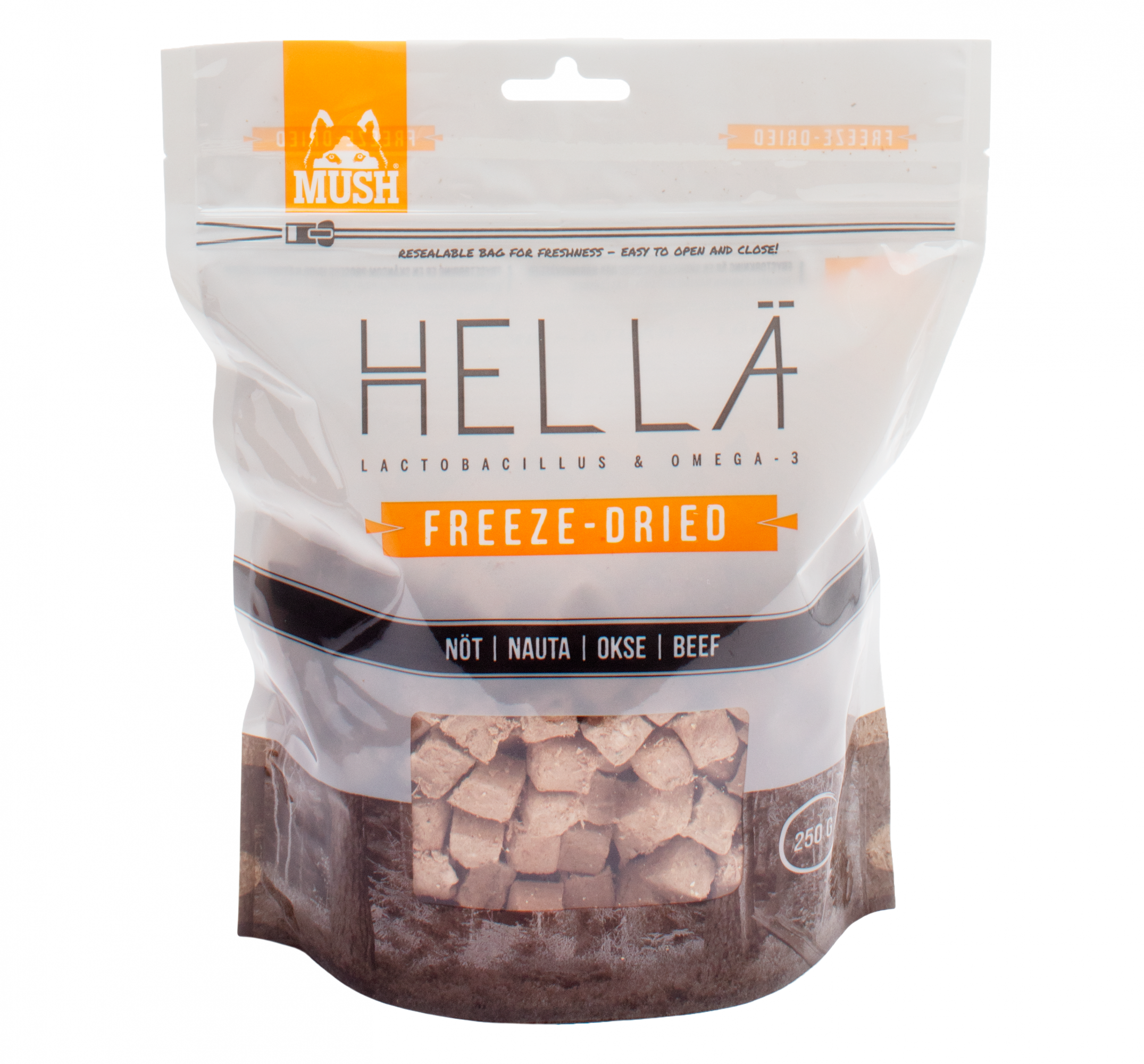 MUSH HELLÄ Frystorkat Nöt 250 g