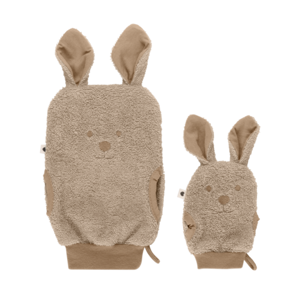 BIBS Kangaroo Wash Cloth Vanilla 2-pack