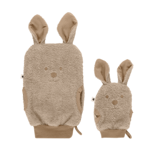 BIBS Kangaroo Wash Cloth Vanilla 2-pack