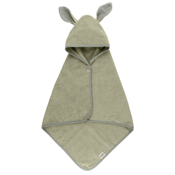 BIBS Kangaroo Hoodie Towel Baby Sage