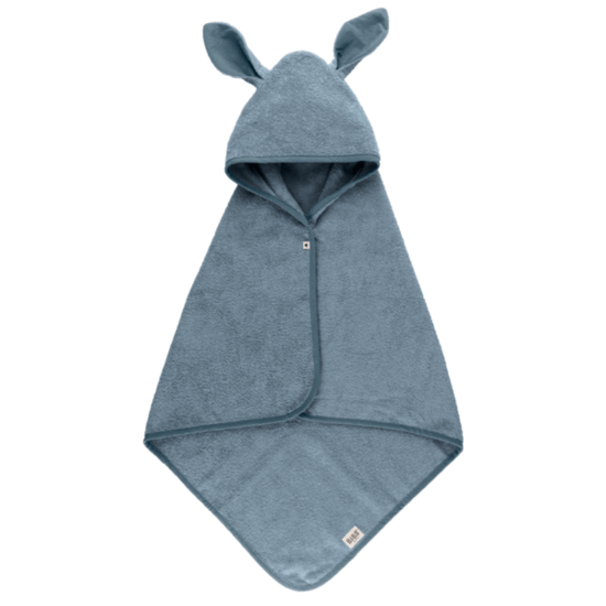 BIBS Kangaroo Hoodie Towel Baby Petrol