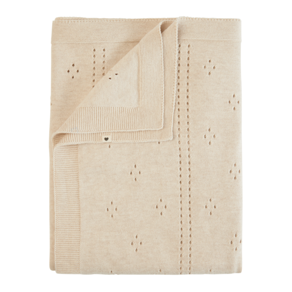 BIBS Knitted Blanket Pointelle Ivory