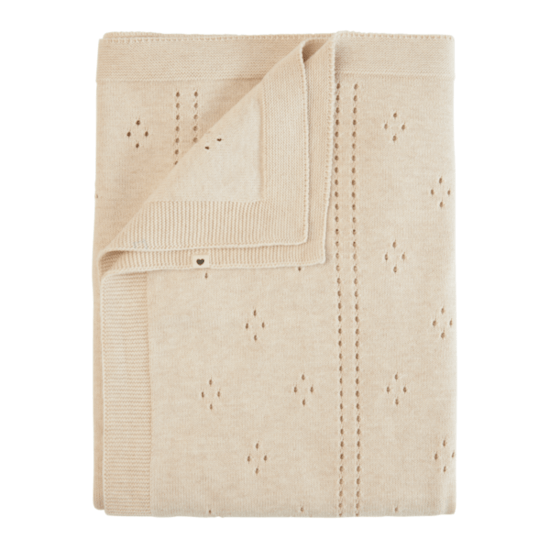 BIBS Knitted Blanket Pointelle Ivory