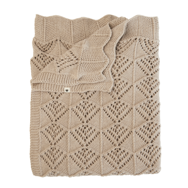BIBS Knitted Blanket Wavy Vanilla