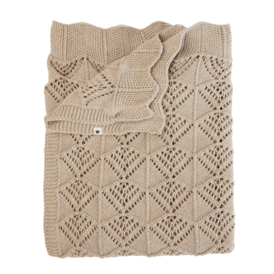 BIBS Knitted Blanket Wavy Vanilla