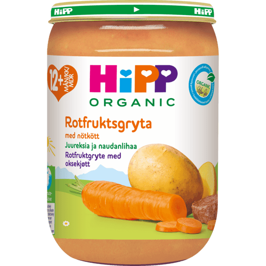 Hipp Grönsaker & Nötkött 12m 220g