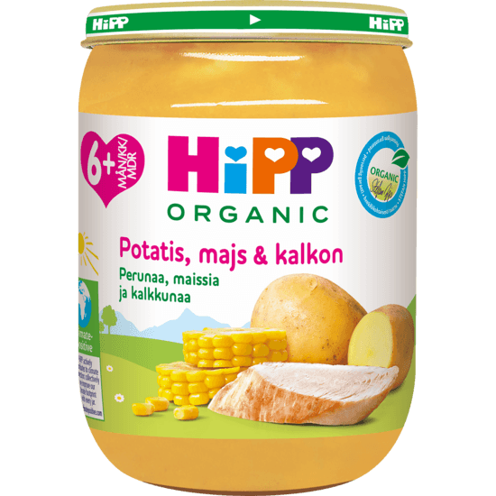 Hipp Potatis, Majs & Kalkon 6m 190g