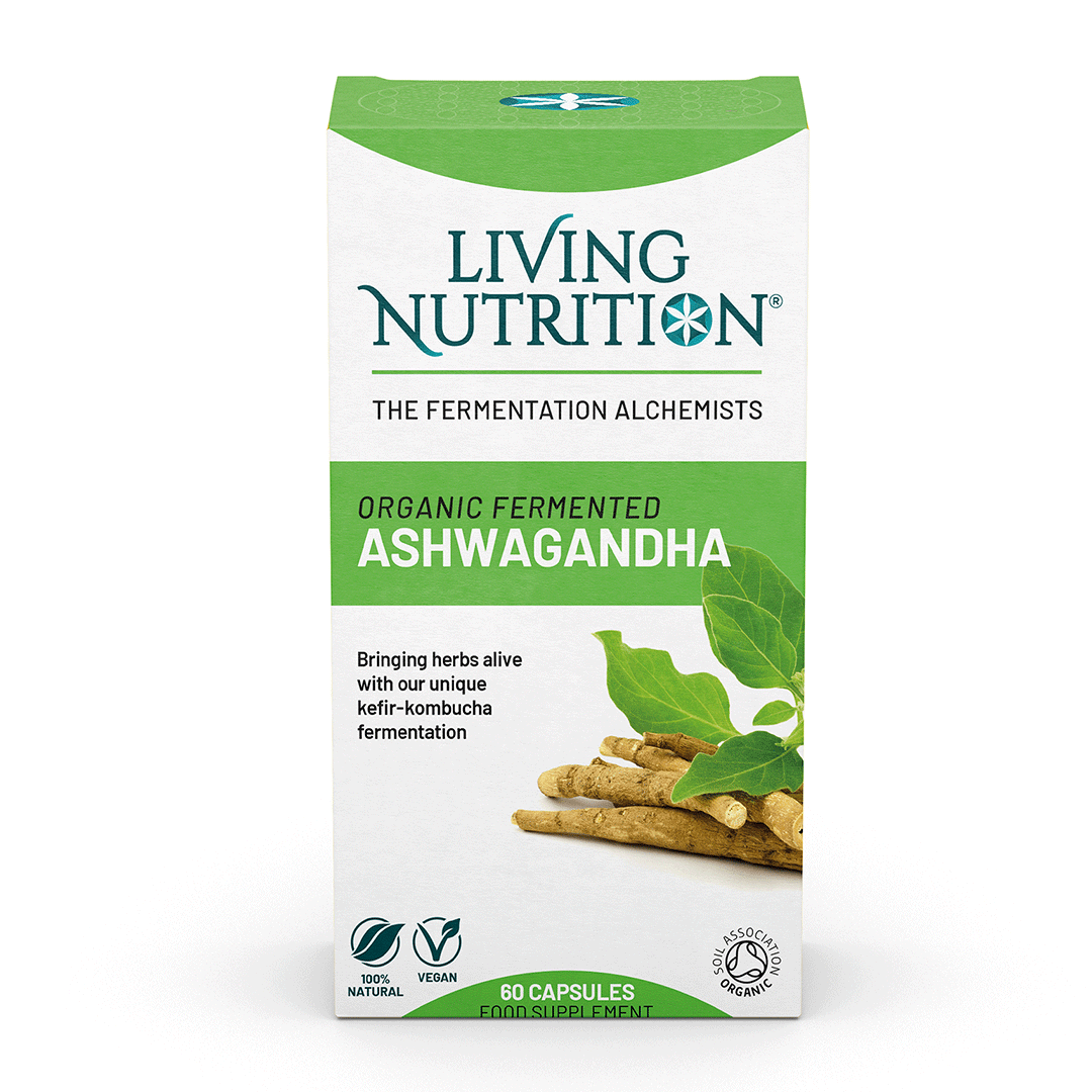 Living Nutrition Organic Fermented Ashwagandha 60 kapslar