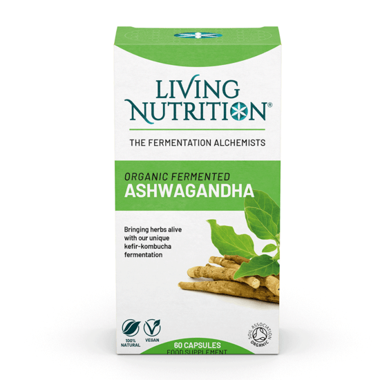 Living Nutrition Organic Fermented Ashwagandha 60 kapslar