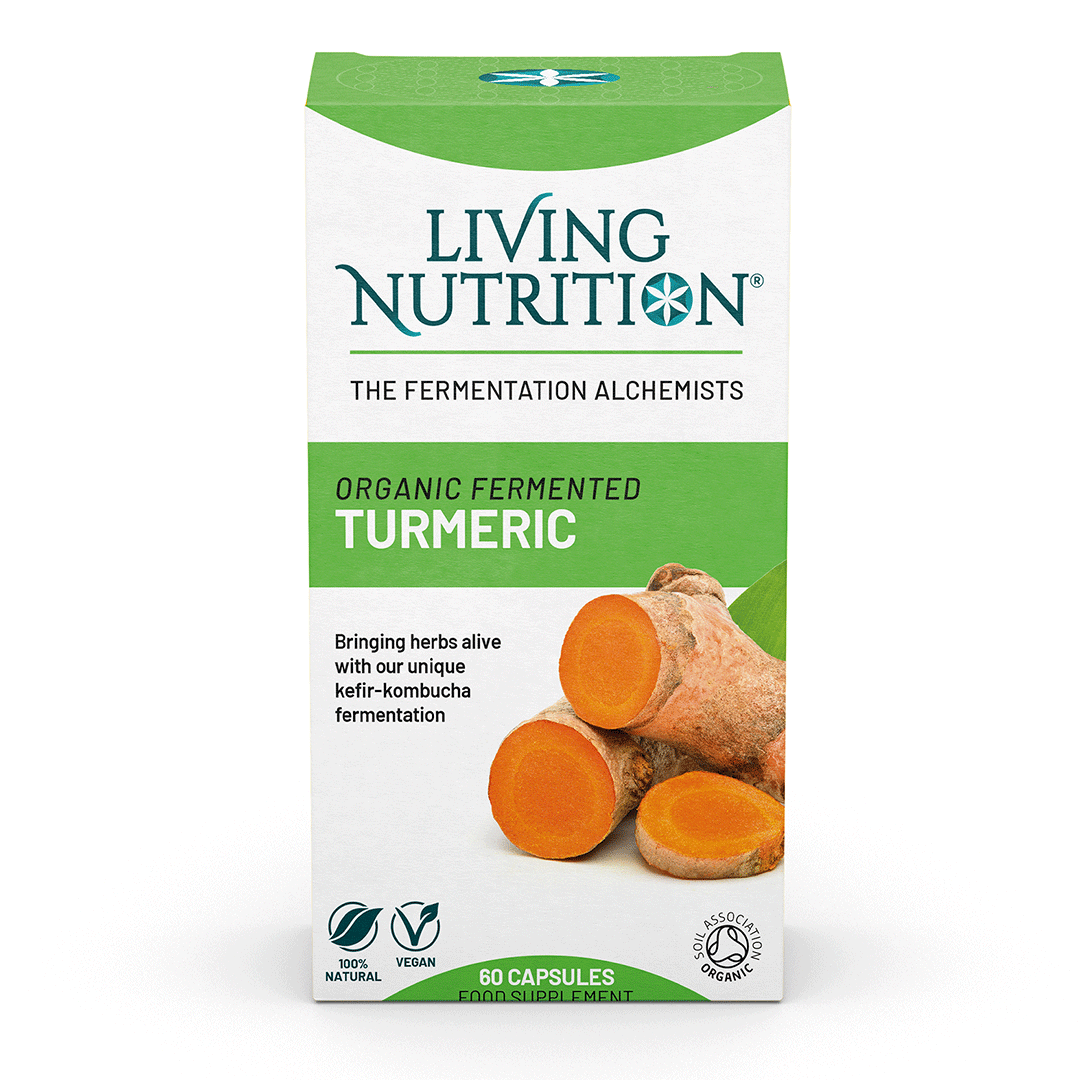 Living Nutrition Organic Fermented Turmeric 60 kapslar