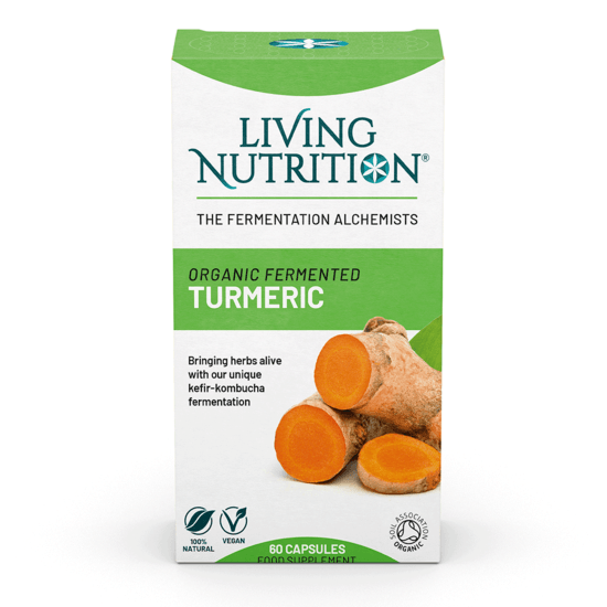 Living Nutrition Organic Fermented Turmeric 60 kapslar