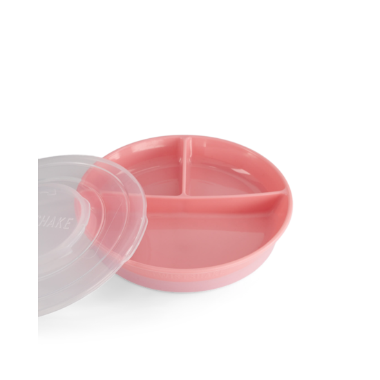 Twistshake Divided Plate 6+m Pastell Rosa