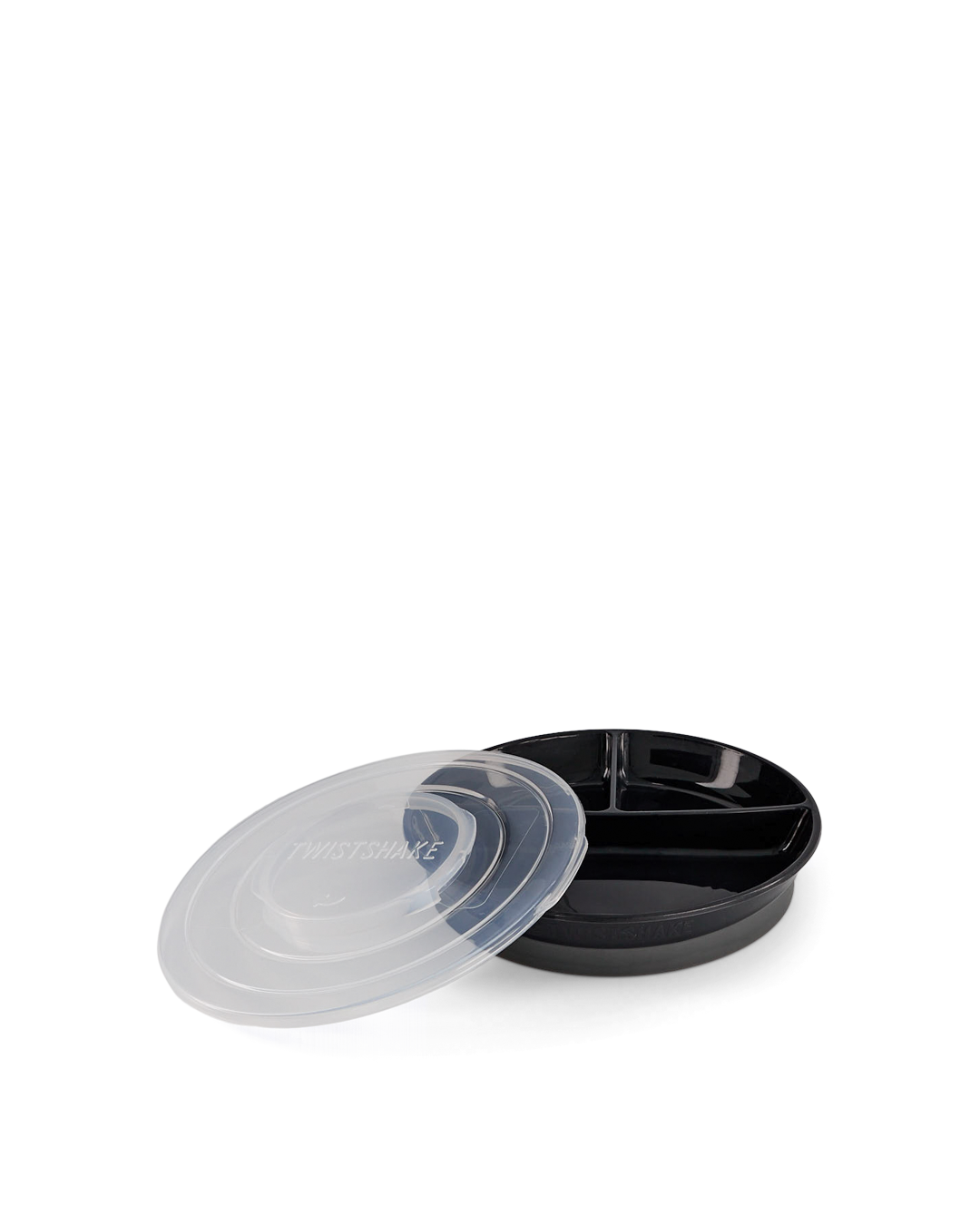 Twistshake Divided Plate 6+m Black