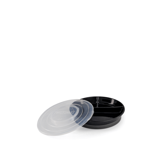 Twistshake Divided Plate 6+m Black