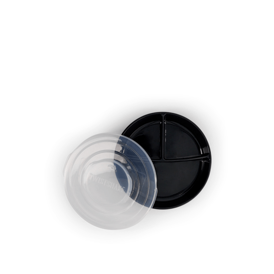 Twistshake Divided Plate 6+m Black