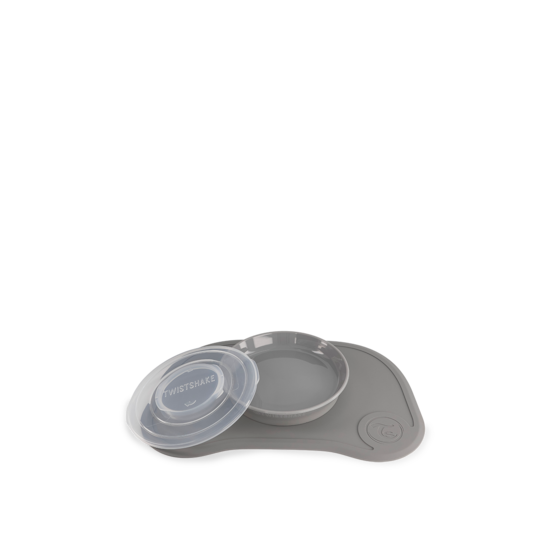 Twistshake Click-Mat +Tallrik 6+M Pastell Grå