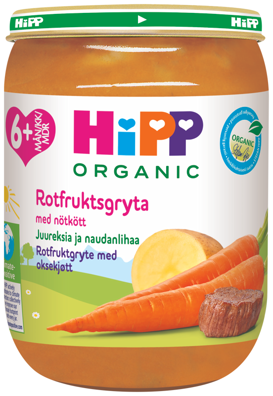 Hipp Rotfrukter med Kött 6m 190 g