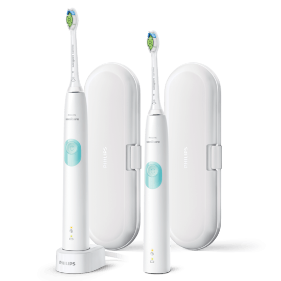 Philips Sonicare 4300 series med resefodral Vit 2-pack