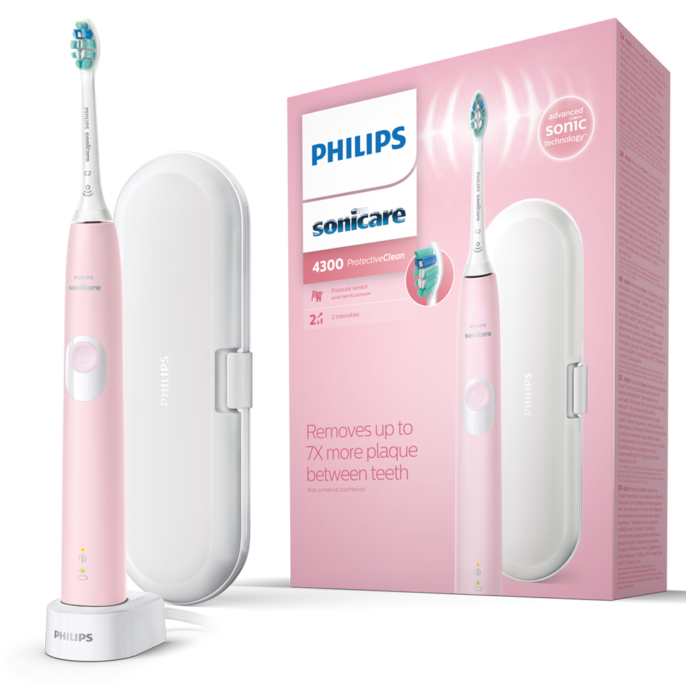 Philips Sonicare 4300 series med resefodral Rosa