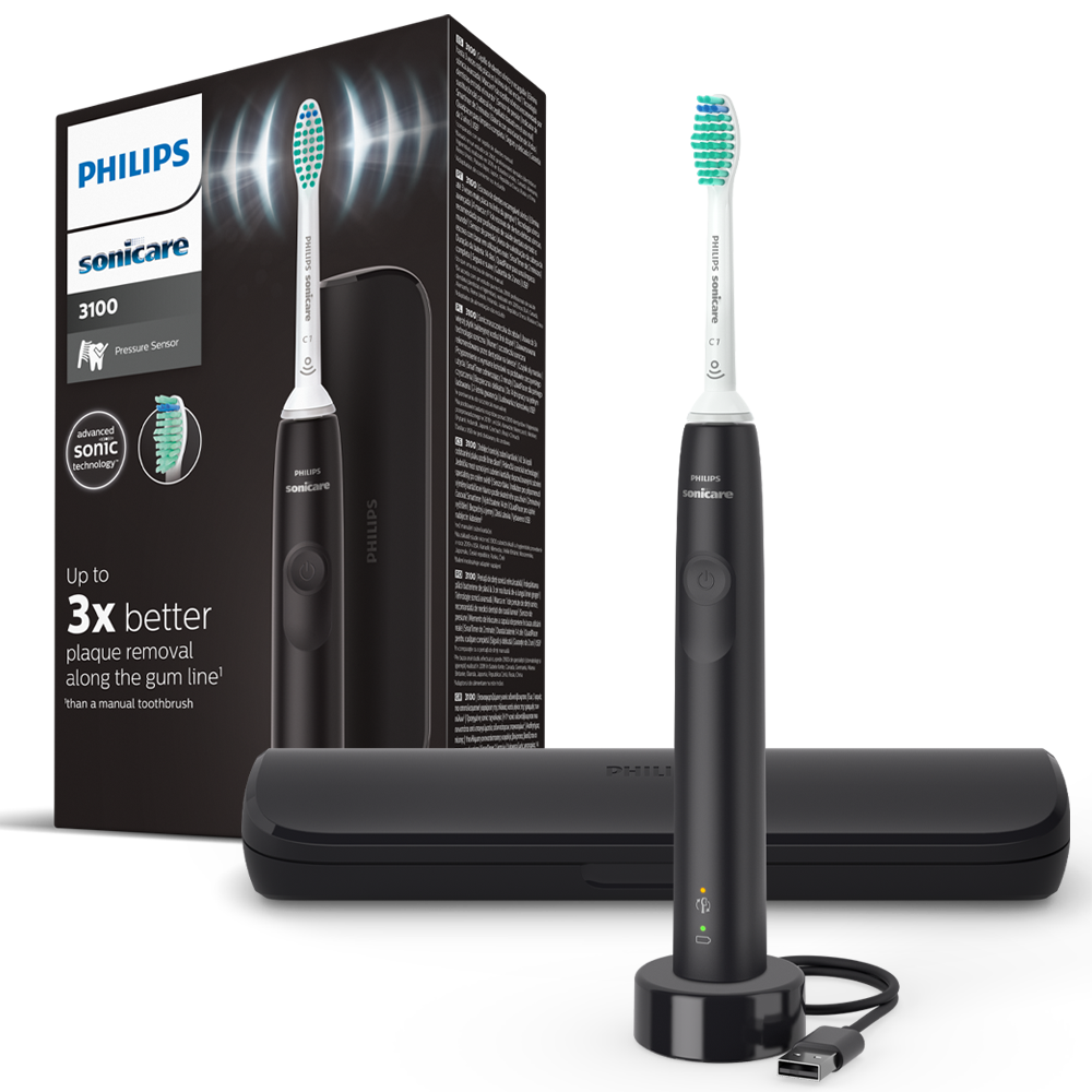 Philips Sonicare 3100 series med resefodral Svart