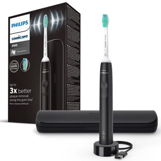 Philips Sonicare 3100 series med resefodral Svart
