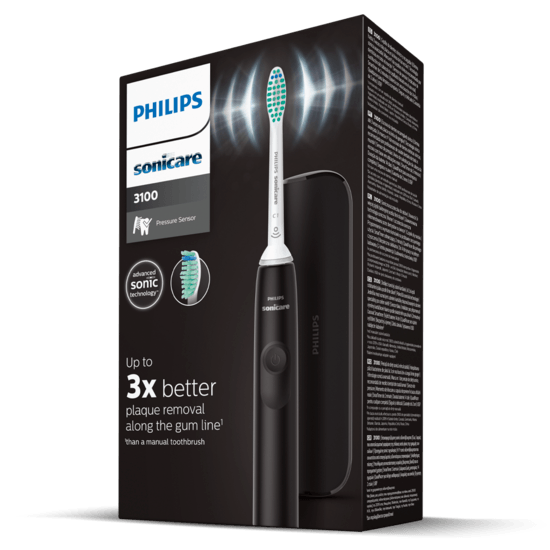 Philips Sonicare 3100 series med resefodral Svart