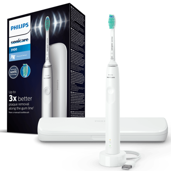 Philips Sonicare 3100 series med resefodral Vit