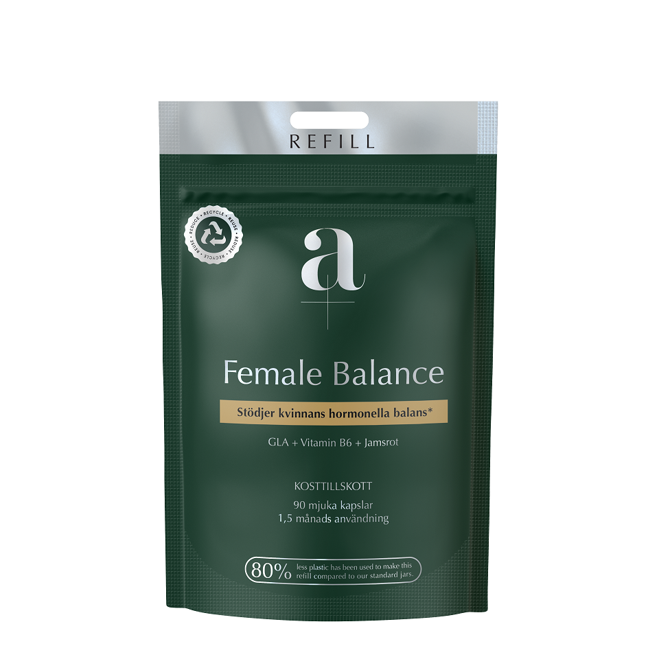 A+ Female Balance refillpåse 90 mjuka kapslar