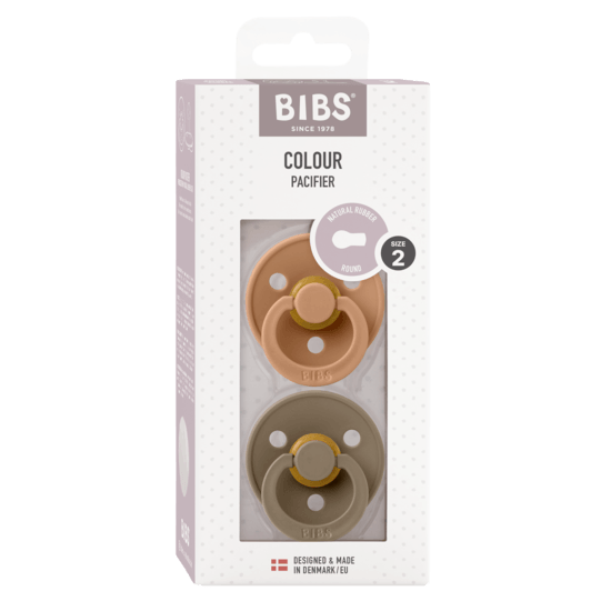 BIBS Colour Latex Size 2 Earth/Dark Oak 2-pack