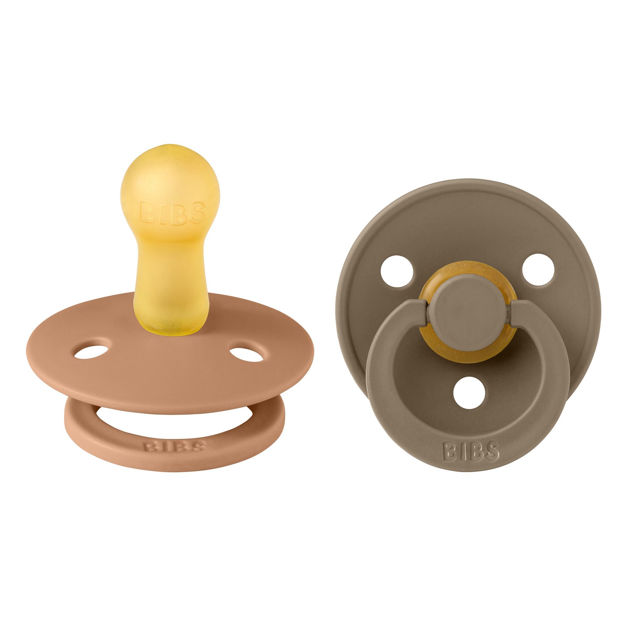 BIBS Colour Latex Size 2 Earth/Dark Oak 2-pack
