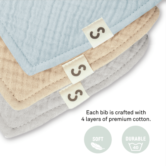 STUCKIES High Absorbency Bibs Cloud