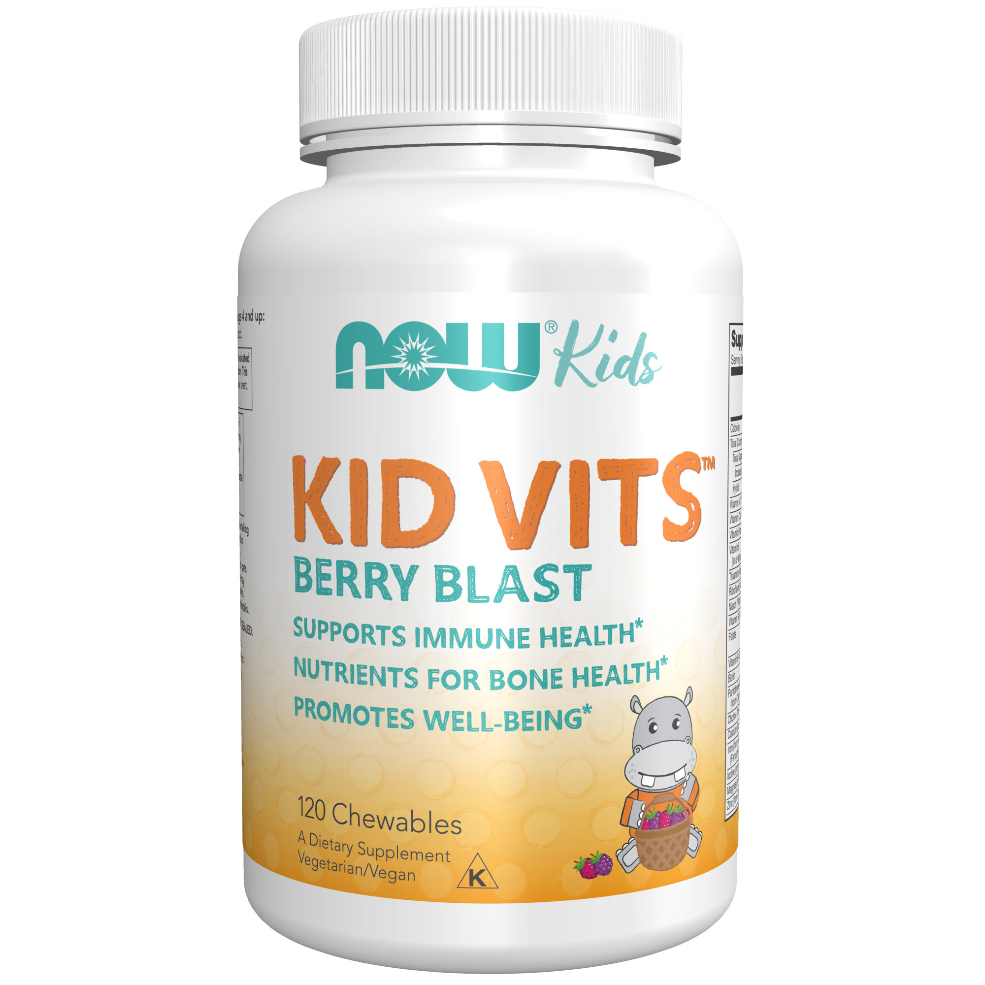 NOW Kid Vitamins Berry Blast 120 tabletter