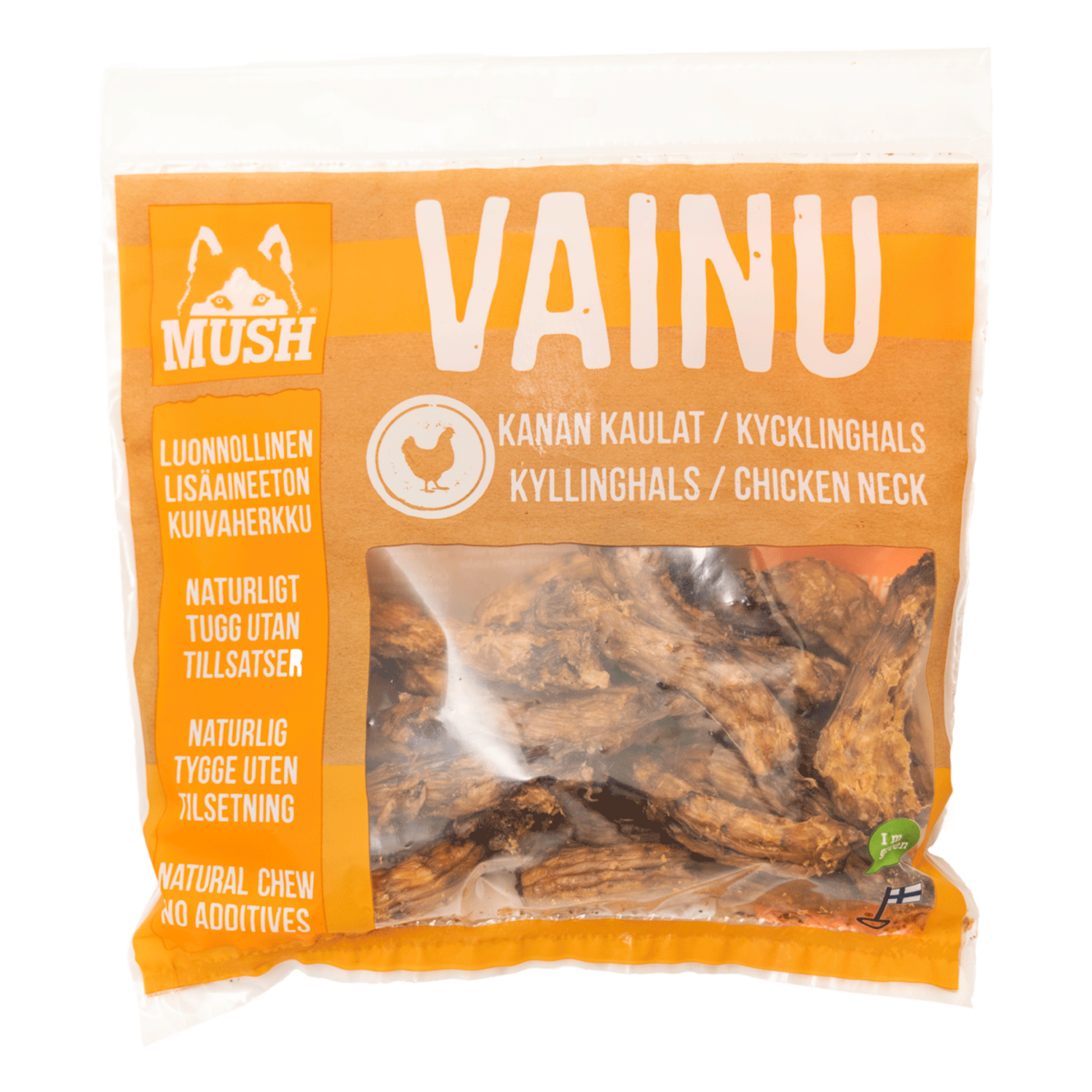 Alternativ bild 1 för Mush Vainu Snacks Kycklinghals 220 g
