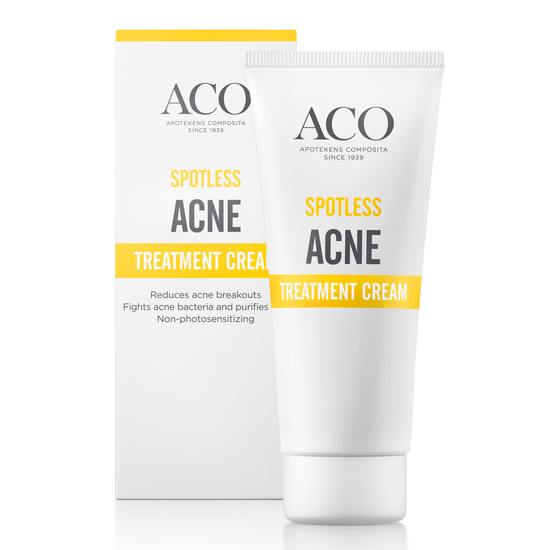 ACO Spotless Acne Treatment Cream Parfymfri Behandlar Akne 30 g