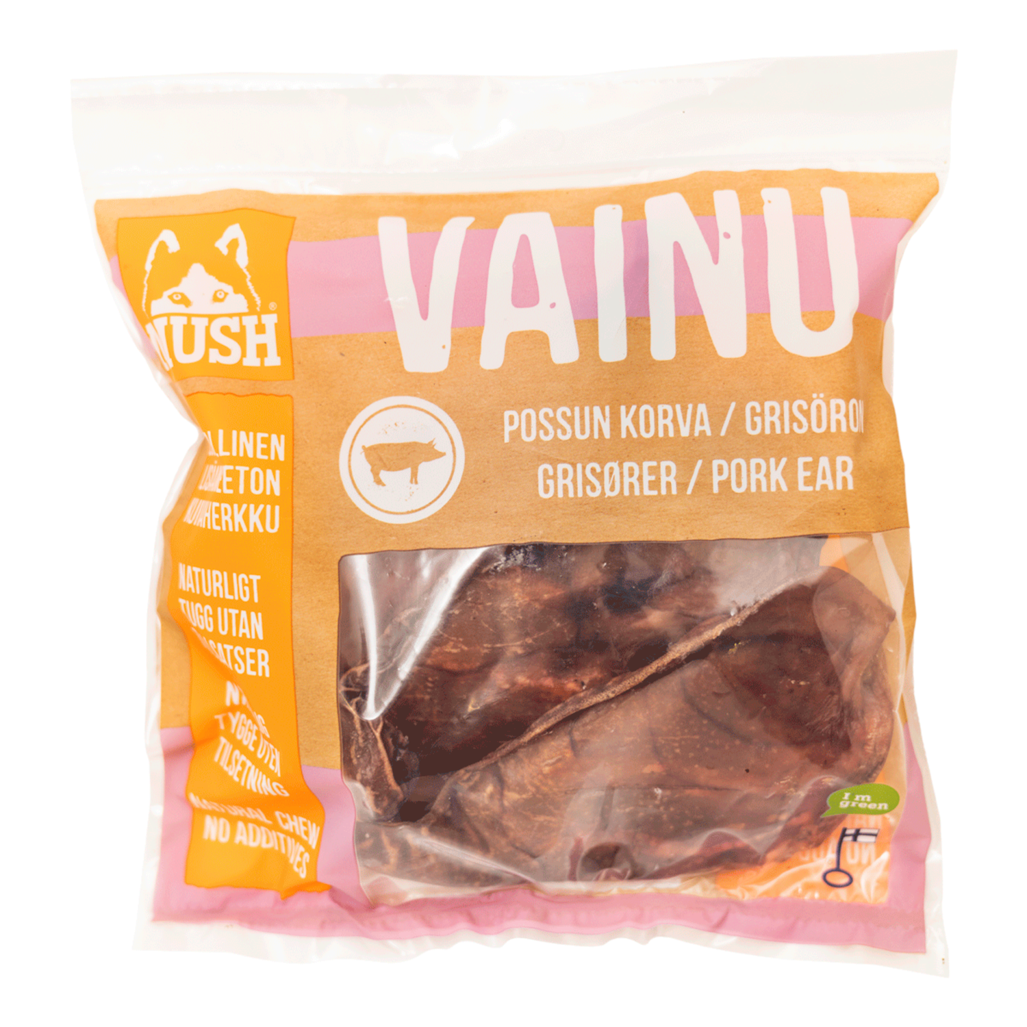 Alternativ bild 1 för Mush Vainu Snacks Grisöron 200 g