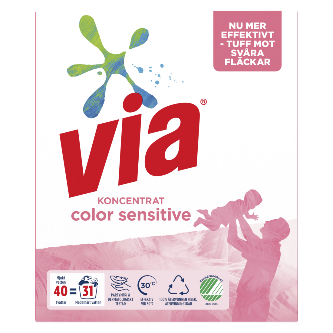 Via Tvättmedel Color Sensitive 1,5 kg
