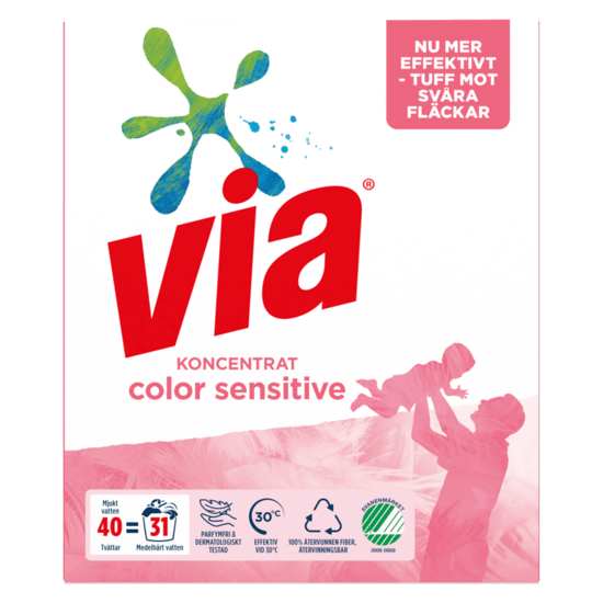 Via Tvättmedel Color Sensitive 1,5 kg